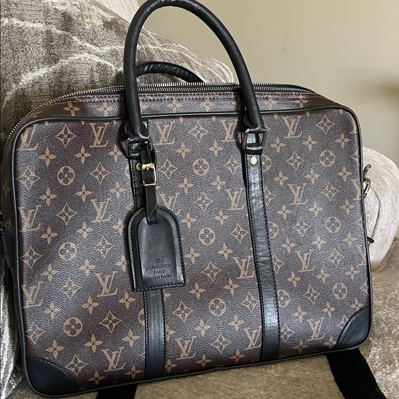 Black and Brown Monogram Briefcase - Picture 1 of 13